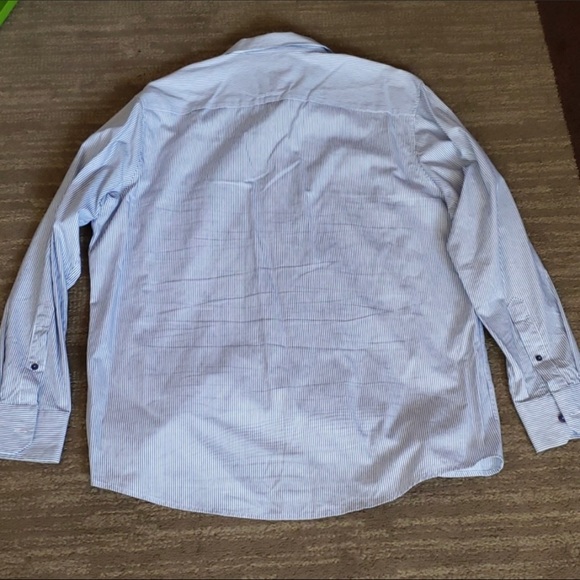 Blue & White Stripe INC International Concepts Long Sleeve Shirt - Picture 4 of 4